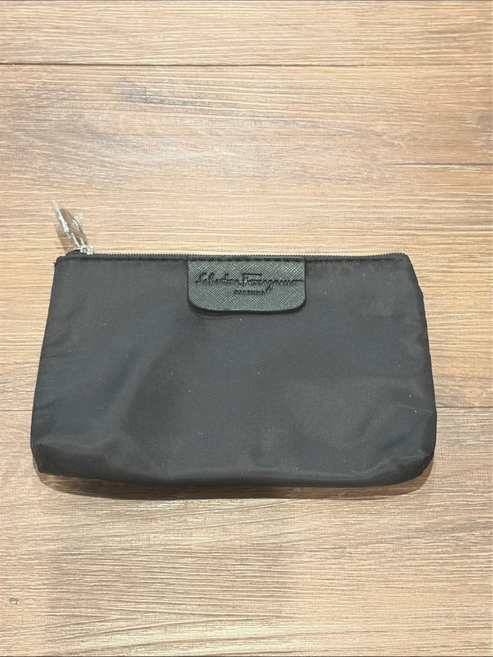 Salvatore Ferragamo Black Nylon Travel Pouch